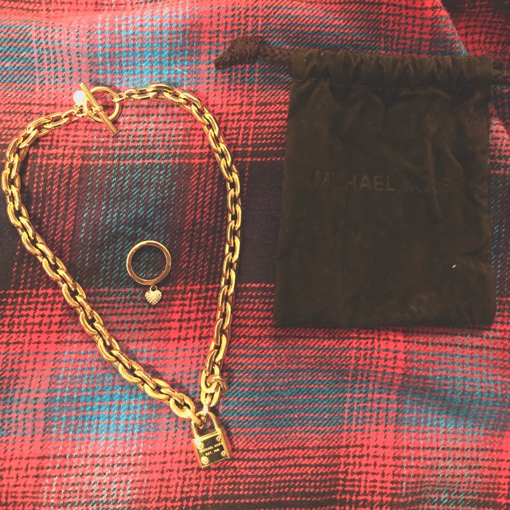 Michael Kors Gold Necklace & Ring Set